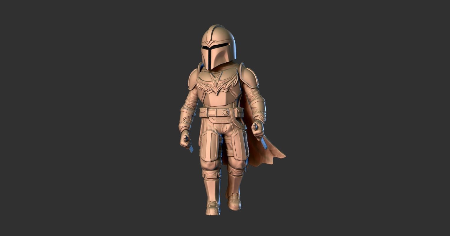 Starwars Miniature -Mandalorian Redesign Ranger-Mini Starwars 3D print model_6