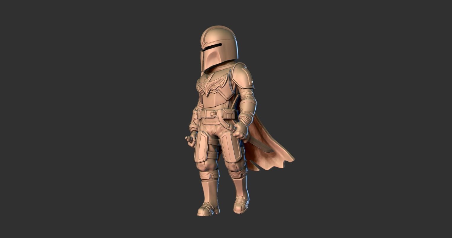 Starwars Miniature -Mandalorian Redesign Ranger-Mini Starwars 3D print model_7