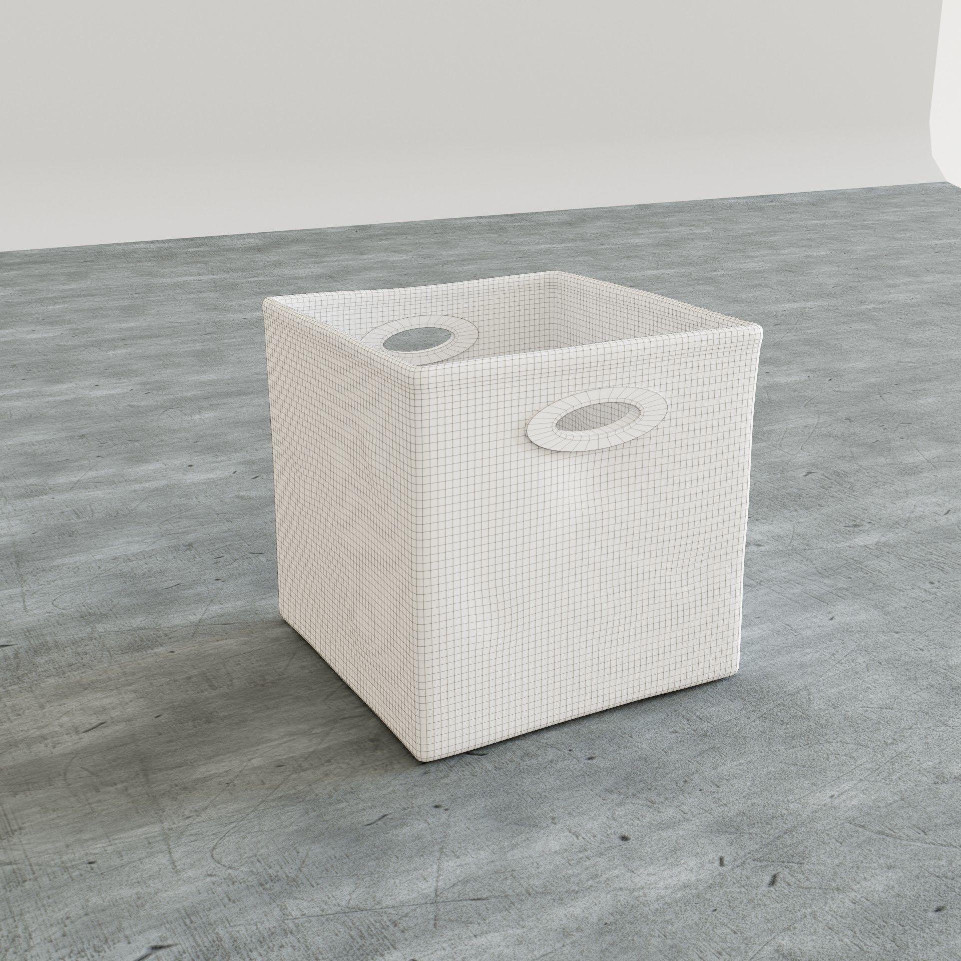 Canvas storage box 3D model_4