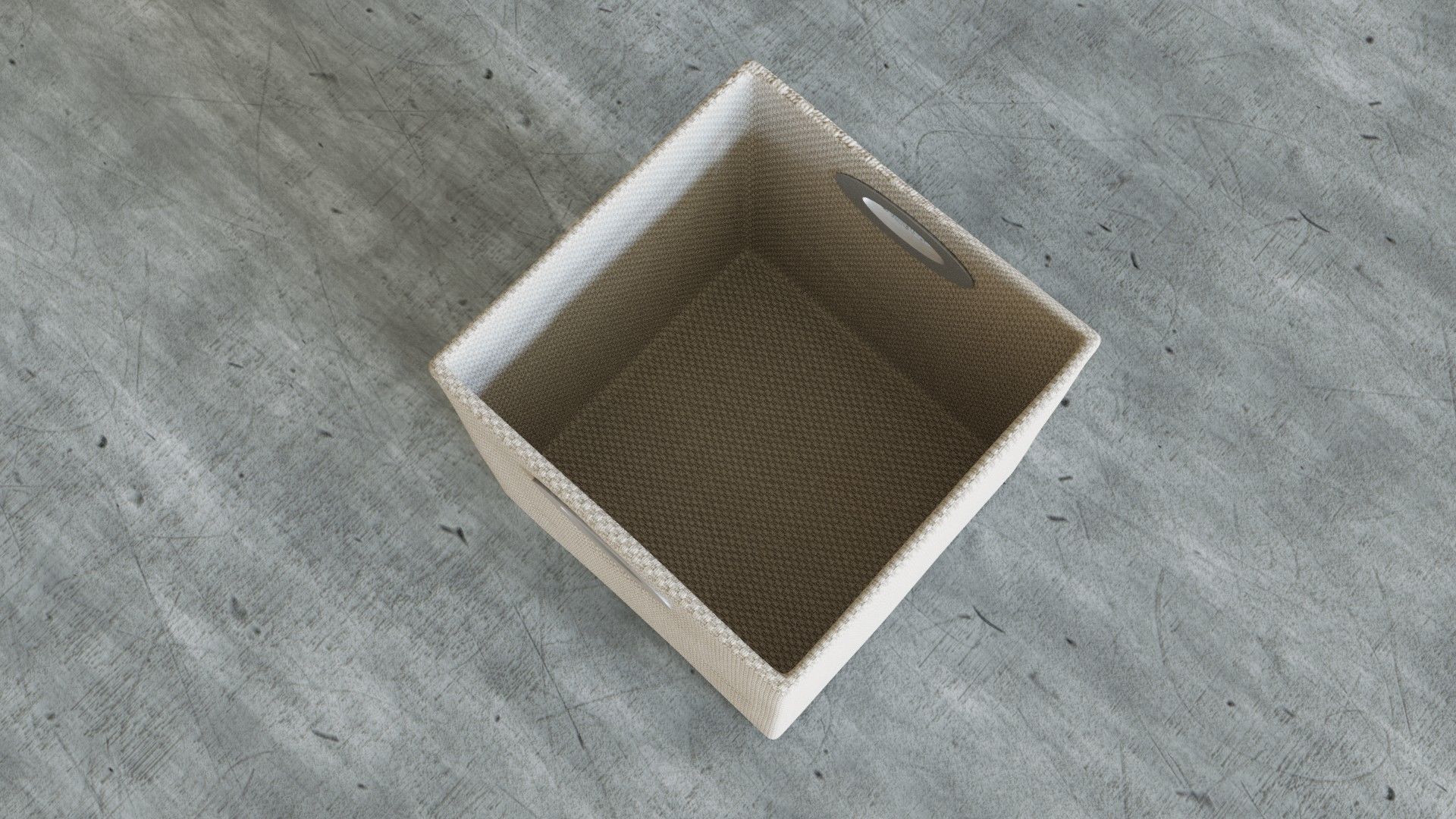 Canvas storage box 3D model_2