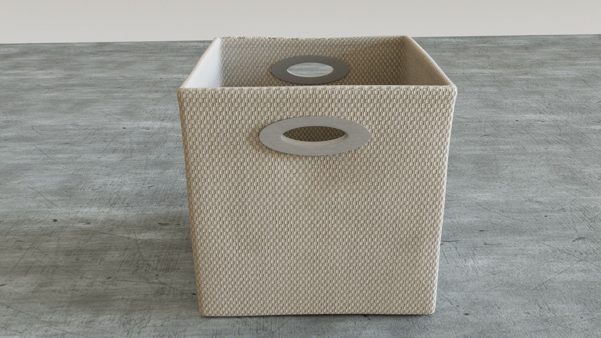 Canvas storage box 3D model_1