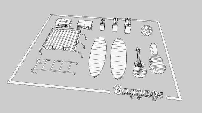 Volkswagen Van Asset Pack Variations Low-poly 3D model 7