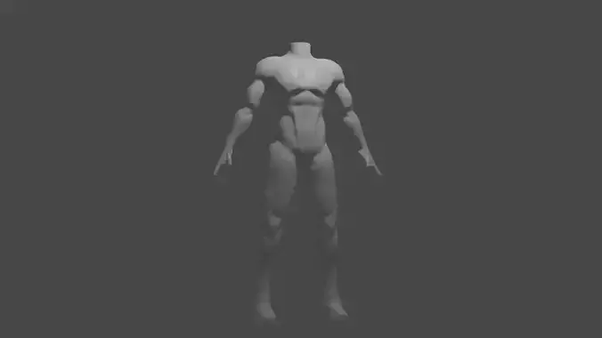 Male torso 3D print model