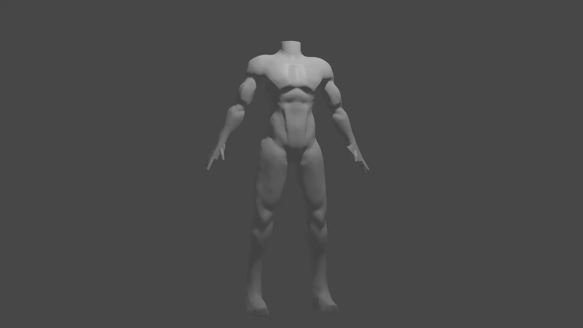 Male torso 3D print model_0