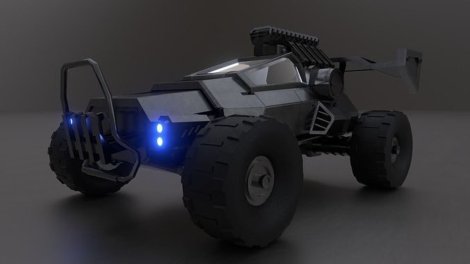 Sci fi offroad vehicle Free low-poly 3D model