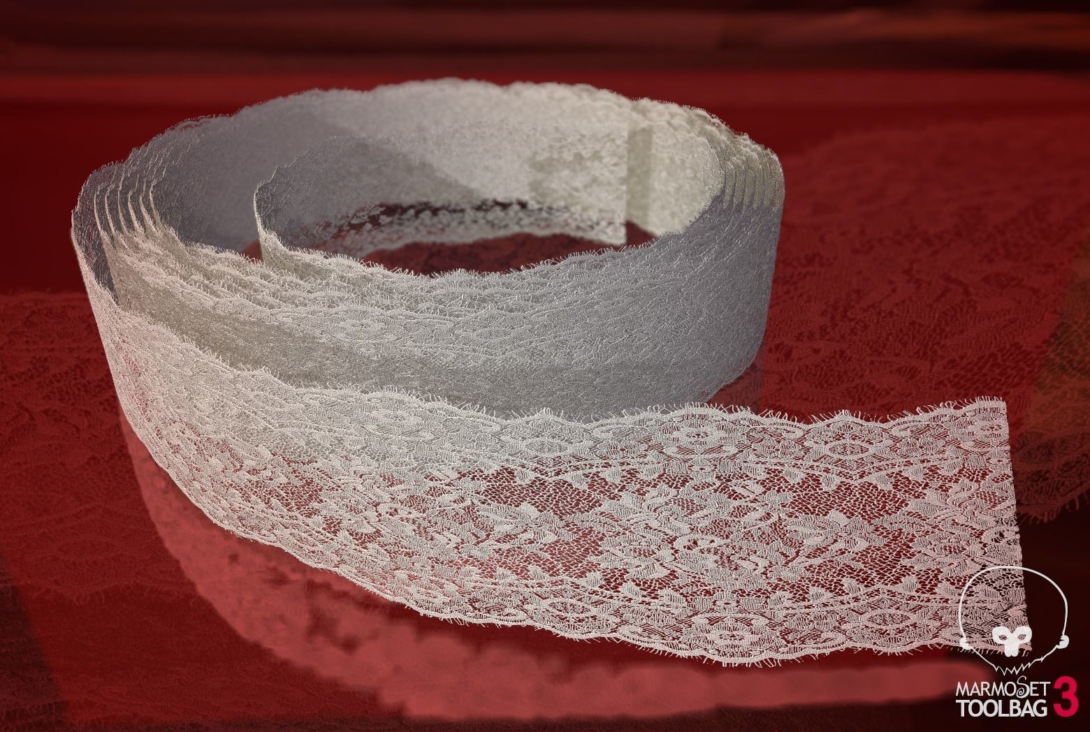Fabric Vol 04 - Lace Trims PBR Texture_2
