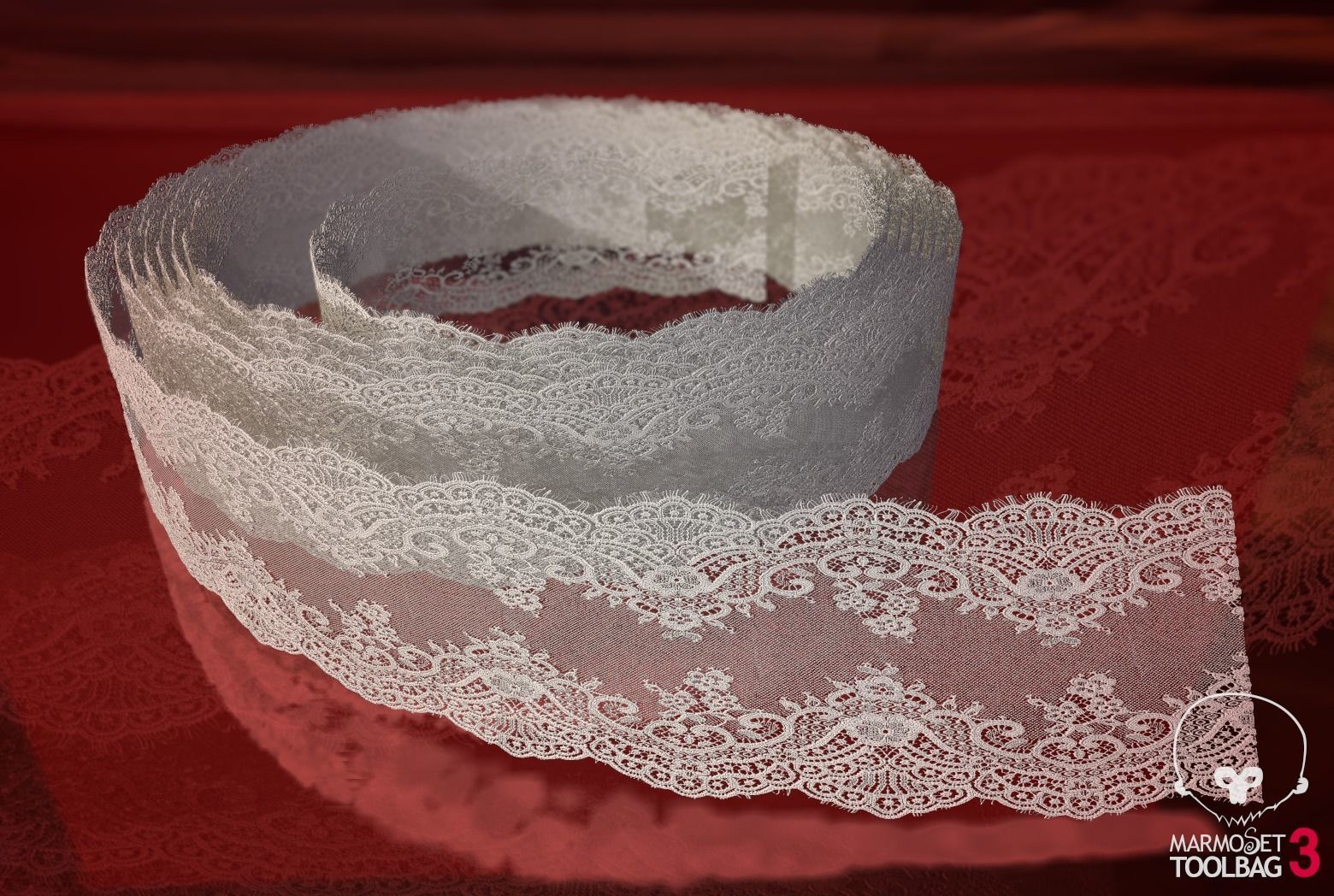 Fabric Vol 04 - Lace Trims PBR Texture_1