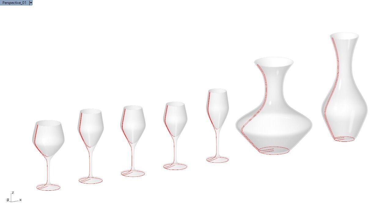 Wine Glasses - Collection 01 3D model_9
