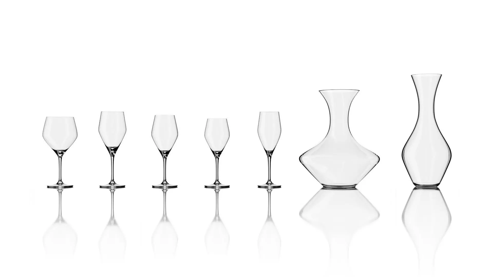 Wine Glasses - Collection 01 3D model_0