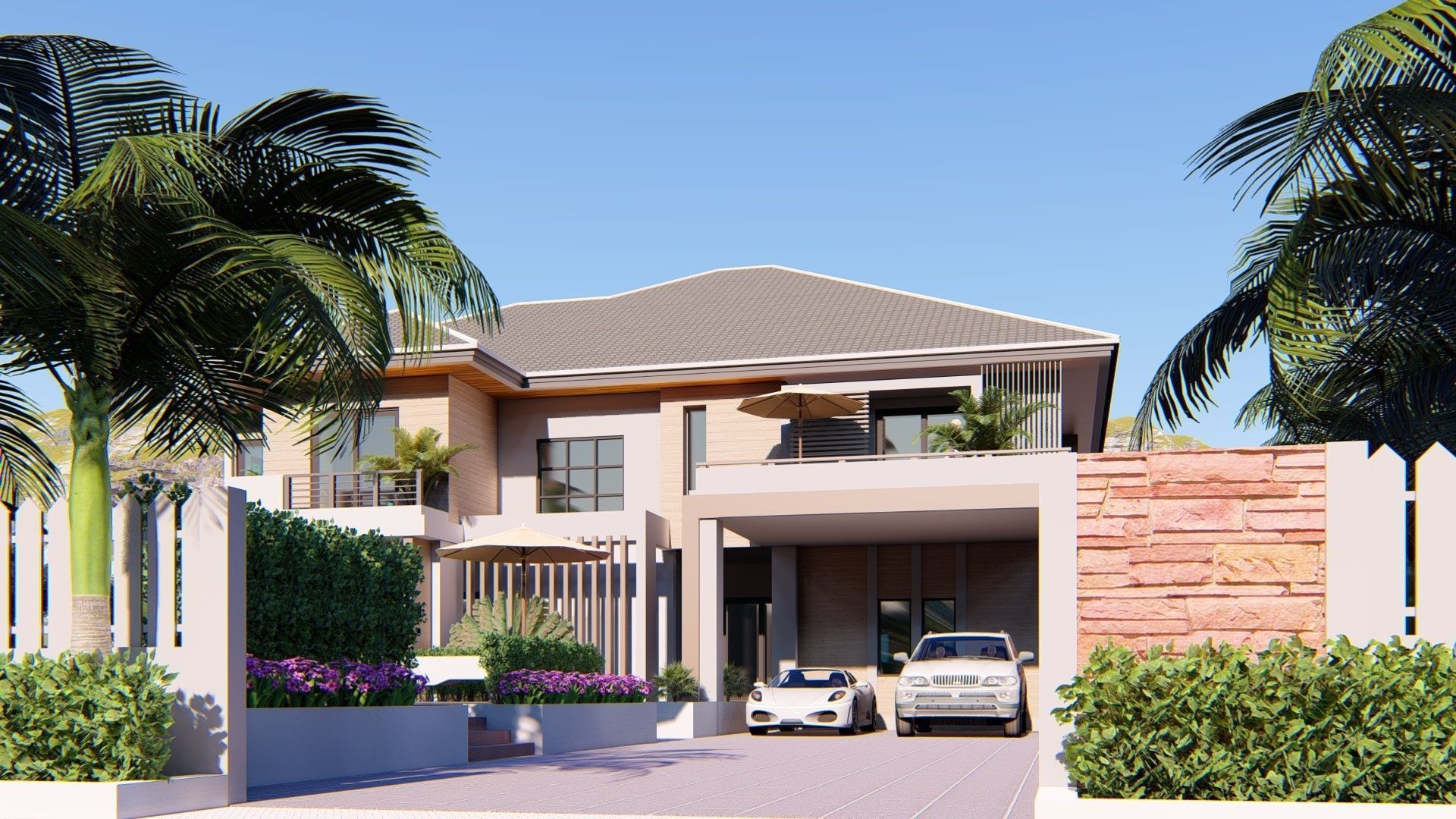 Villa C3 - 2d dwg lumion render - without 3d 3D model_2