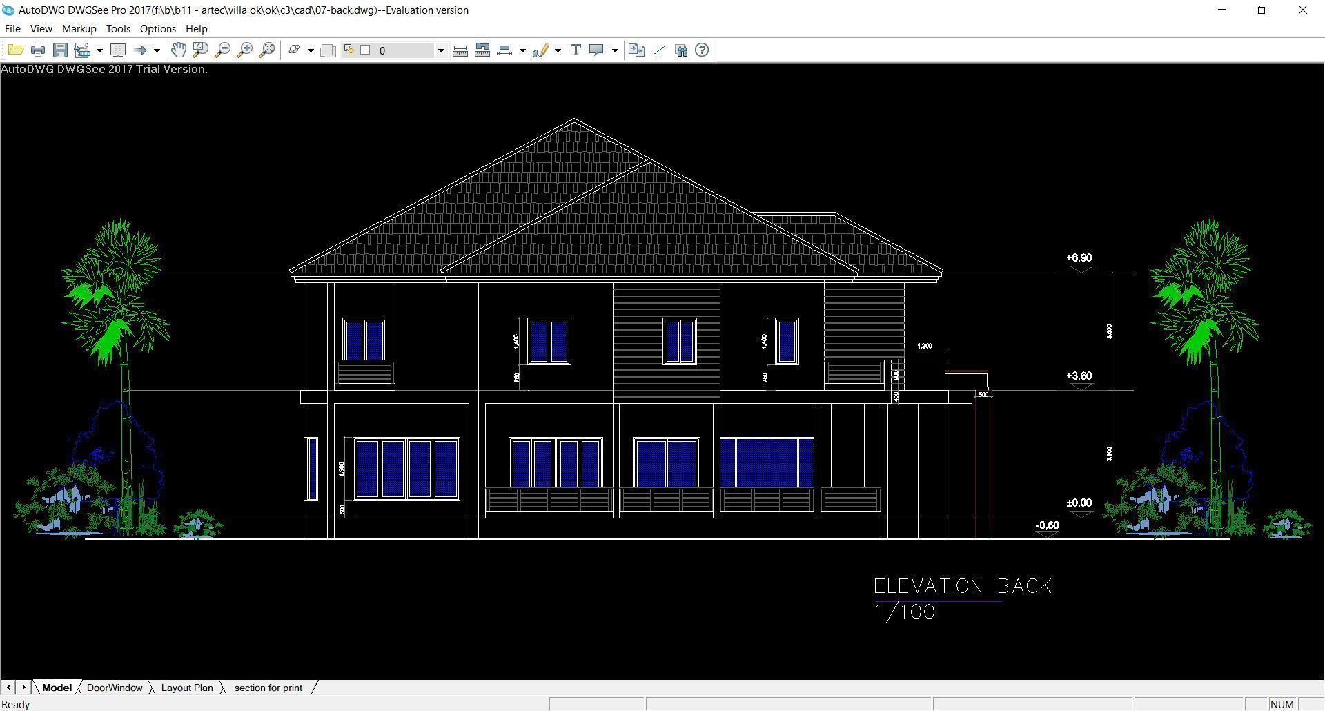 Villa C3 - 2d dwg lumion render - without 3d 3D model_22