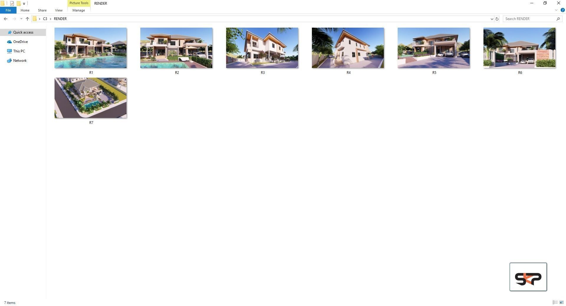 Villa C3 - 2d dwg lumion render - without 3d 3D model_17