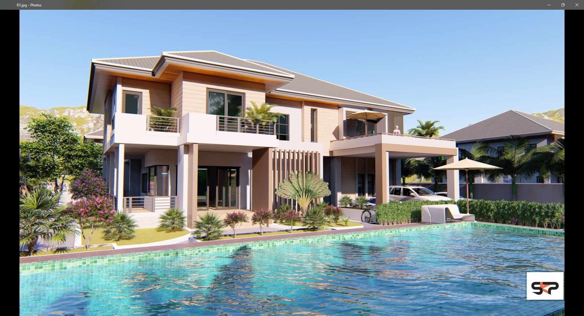 Villa C3 - 2d dwg lumion render - without 3d 3D model_19