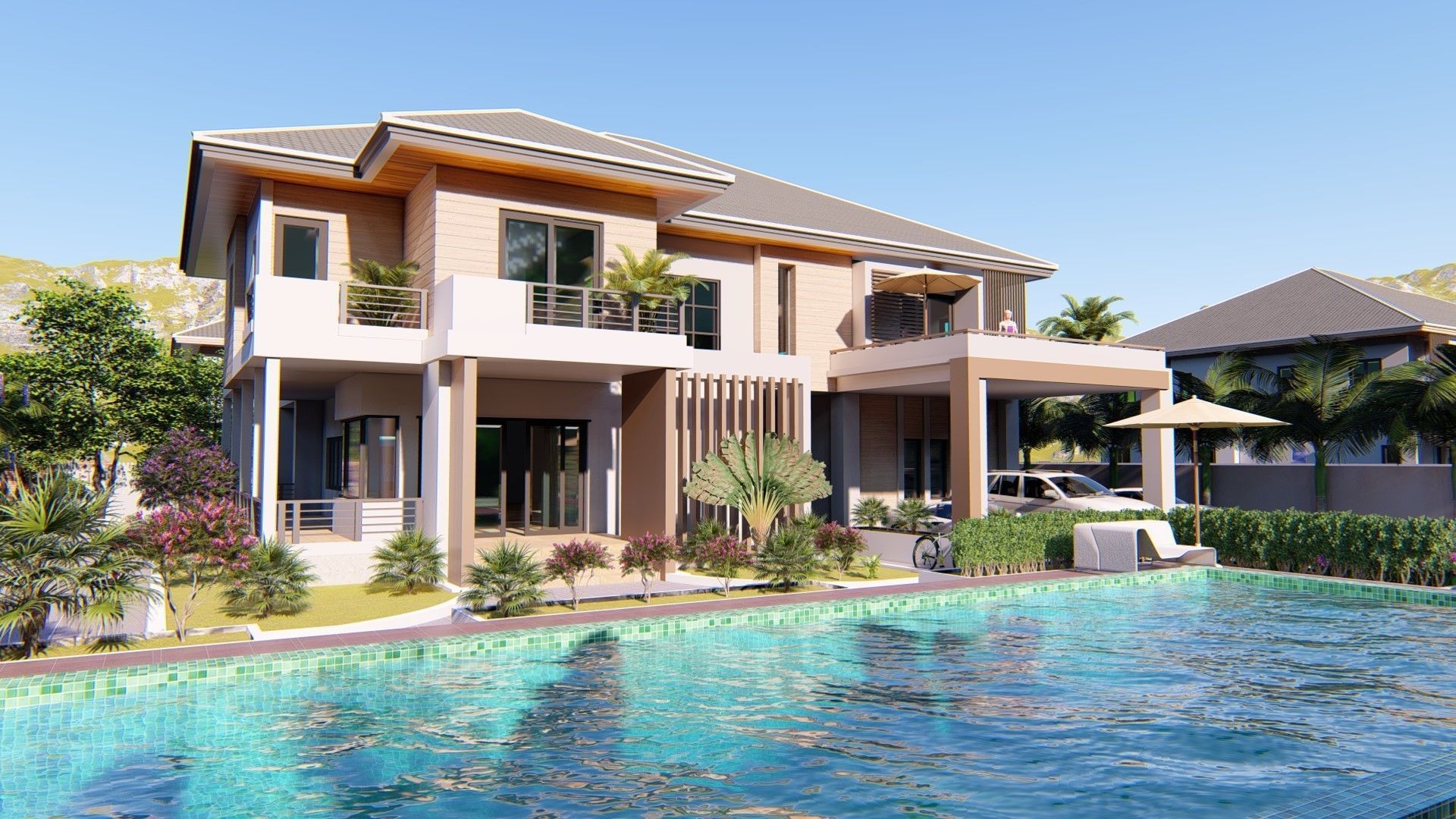 Villa C3 - 2d dwg lumion render - without 3d 3D model_25