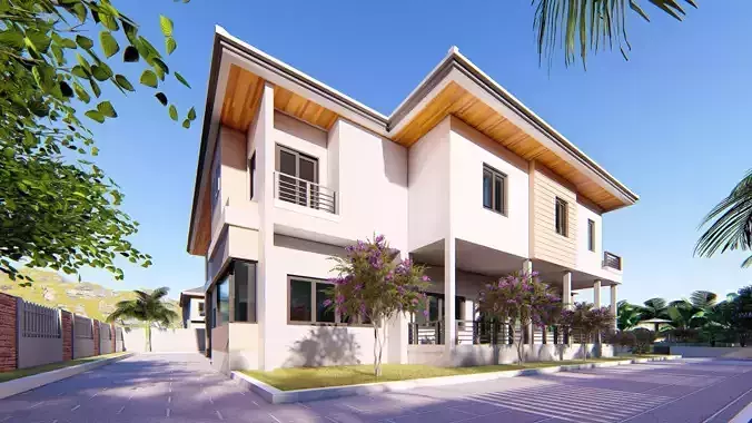 Villa C3 - 2d dwg lumion render - without 3d 3D model