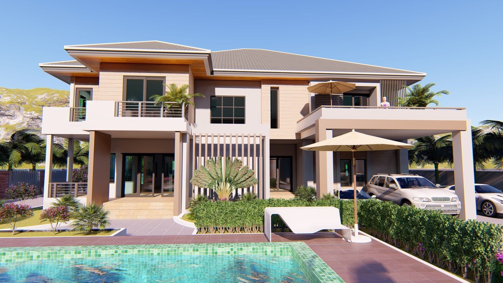 Villa C3 - 2d dwg lumion render - without 3d 3D model_1