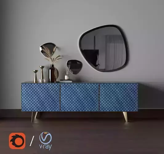 Modern Drawer Scene  - Sideboard -  3D model