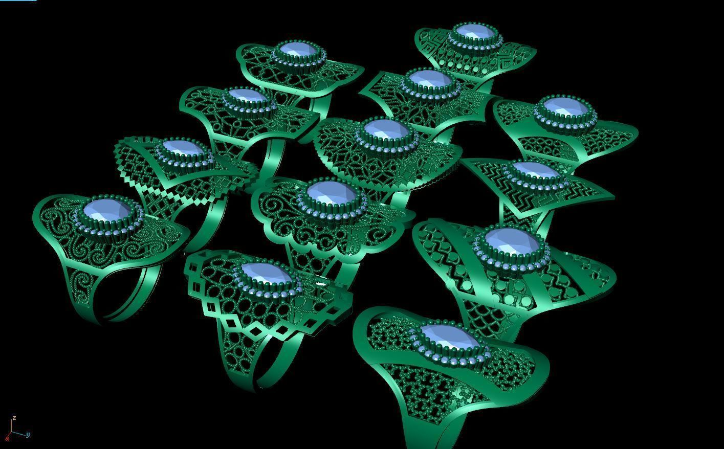 13 models ultra light ring 3D print model_1