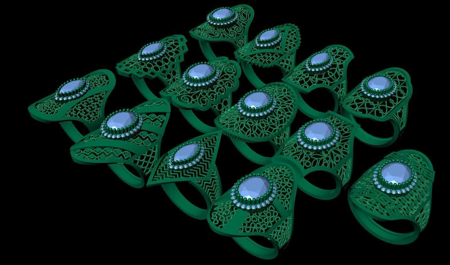 13 models ultra light ring 3D print model_2