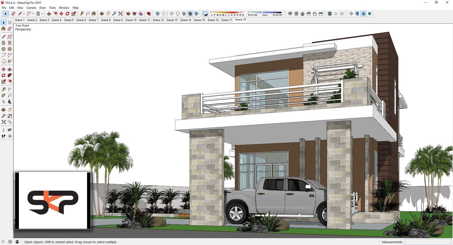 Villa C5 - Sketchup dwg lumion render picture 3D model_12