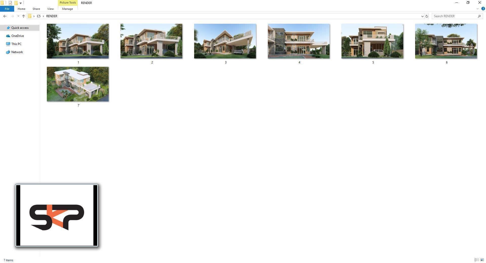 Villa C5 - Sketchup dwg lumion render picture 3D model_9