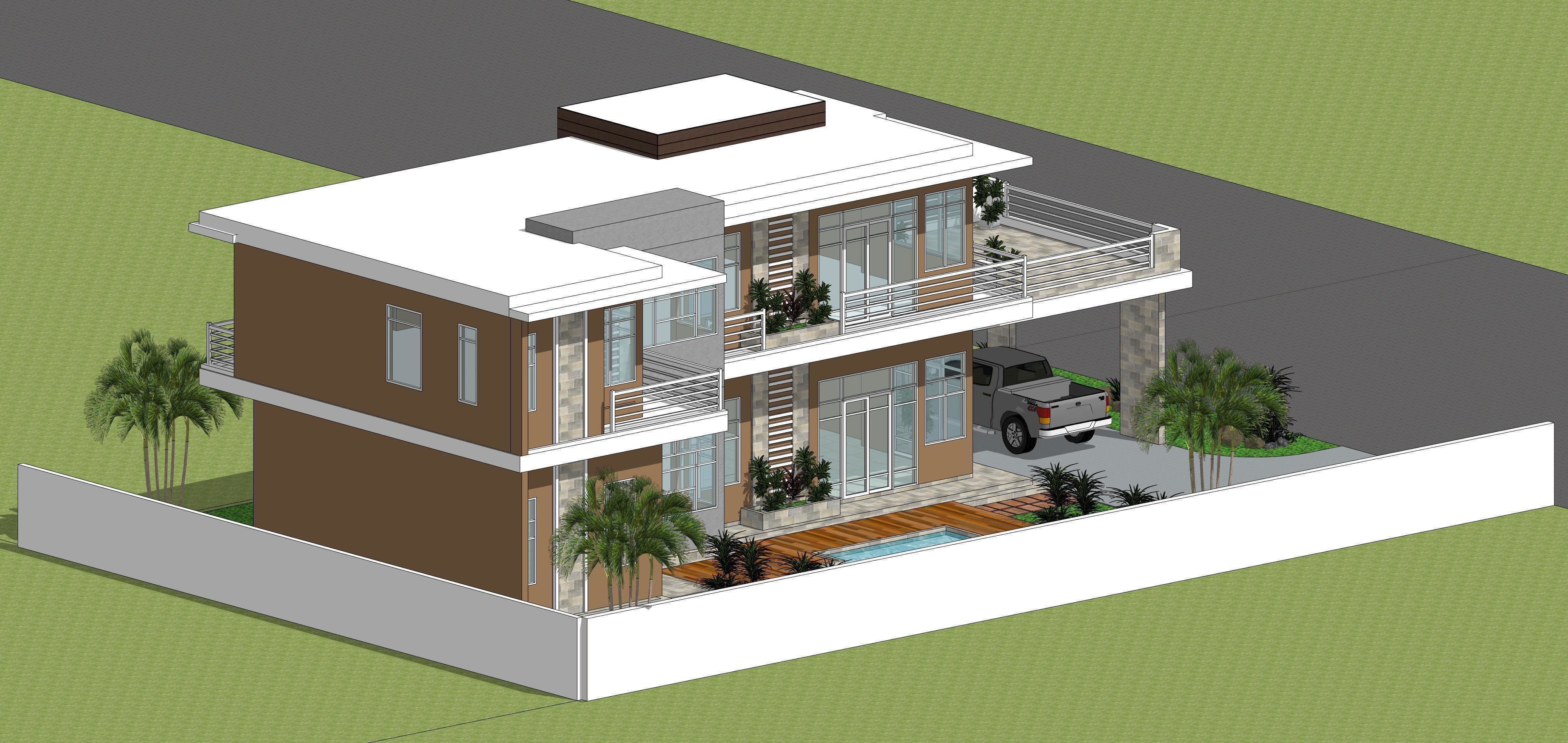 Villa C5 - Sketchup dwg lumion render picture 3D model_17