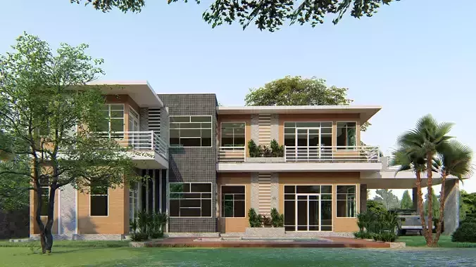 Villa C5 - Sketchup dwg lumion render picture 3D model