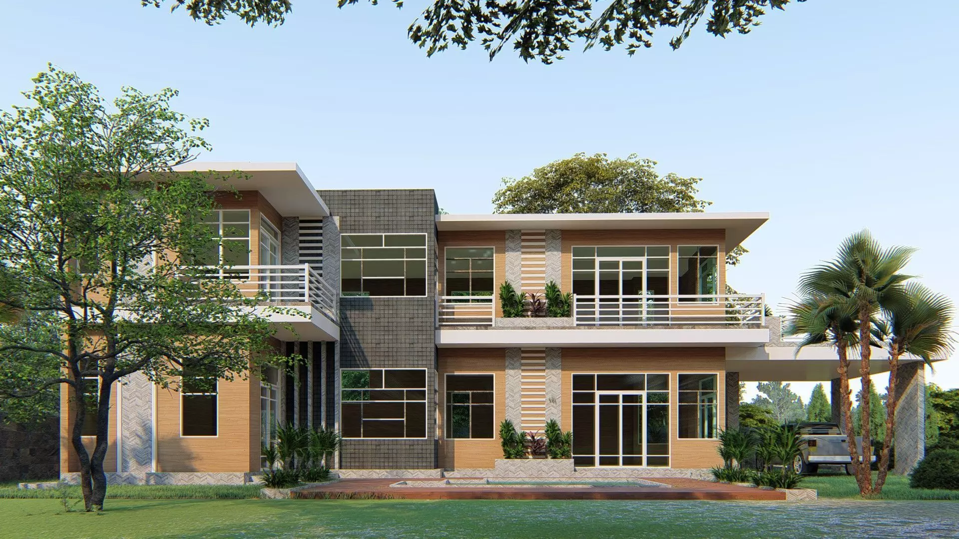 Villa C5 - Sketchup dwg lumion render picture 3D model_0