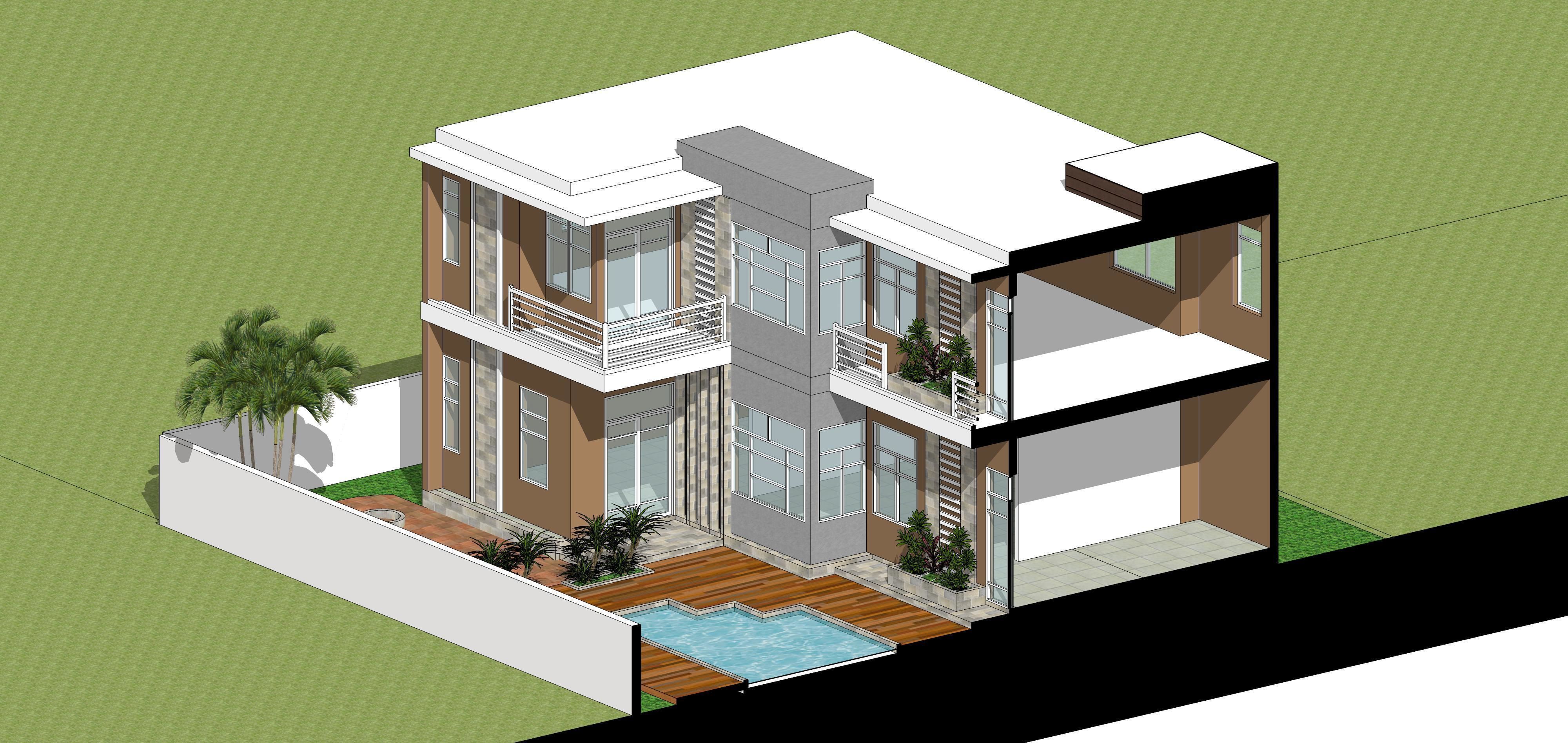 Villa C5 - Sketchup dwg lumion render picture 3D model_25
