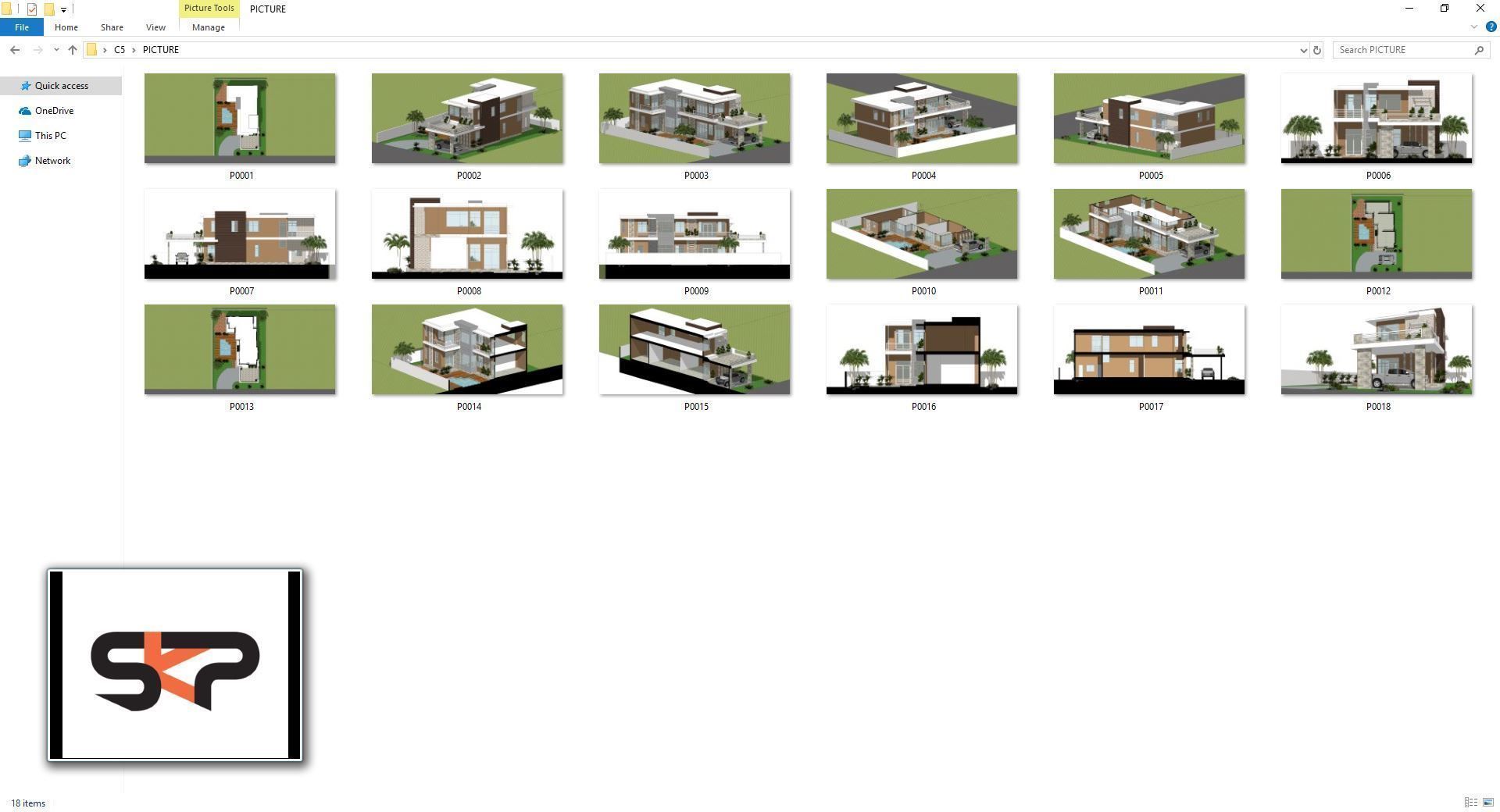Villa C5 - Sketchup dwg lumion render picture 3D model_7