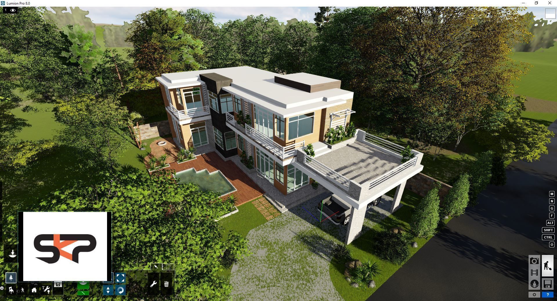 Villa C5 - Sketchup dwg lumion render picture 3D model_5
