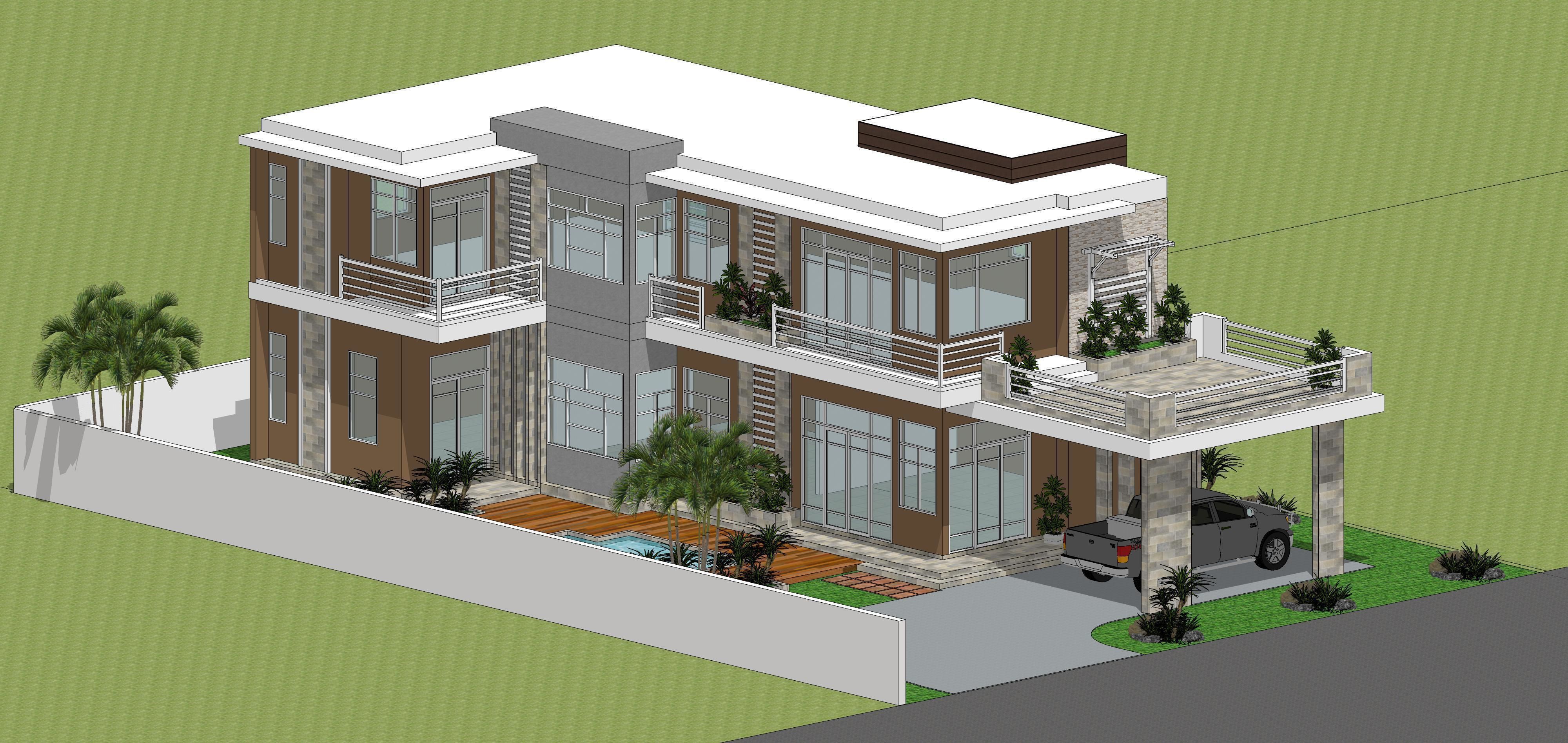 Villa C5 - Sketchup dwg lumion render picture 3D model_14