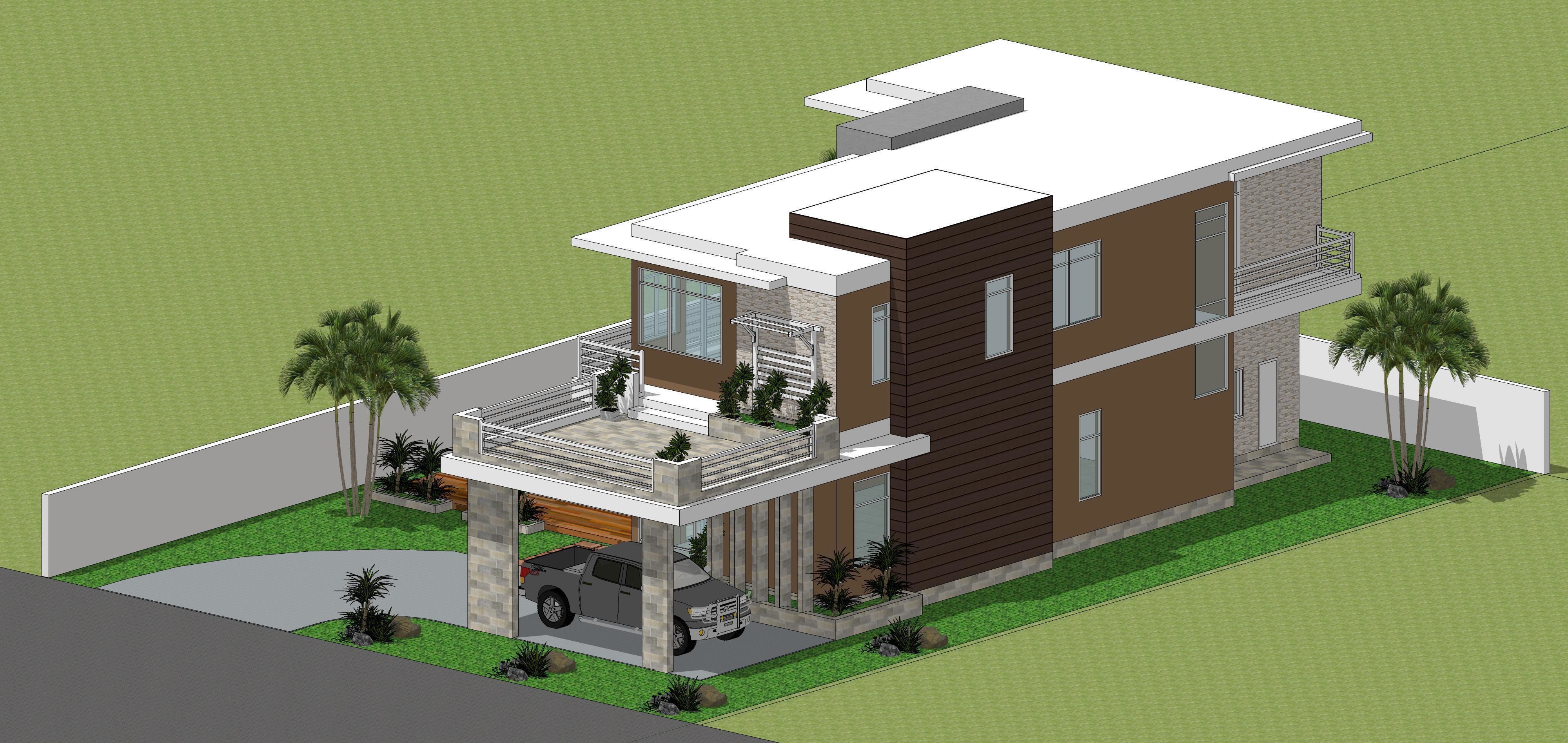 Villa C5 - Sketchup dwg lumion render picture 3D model_18