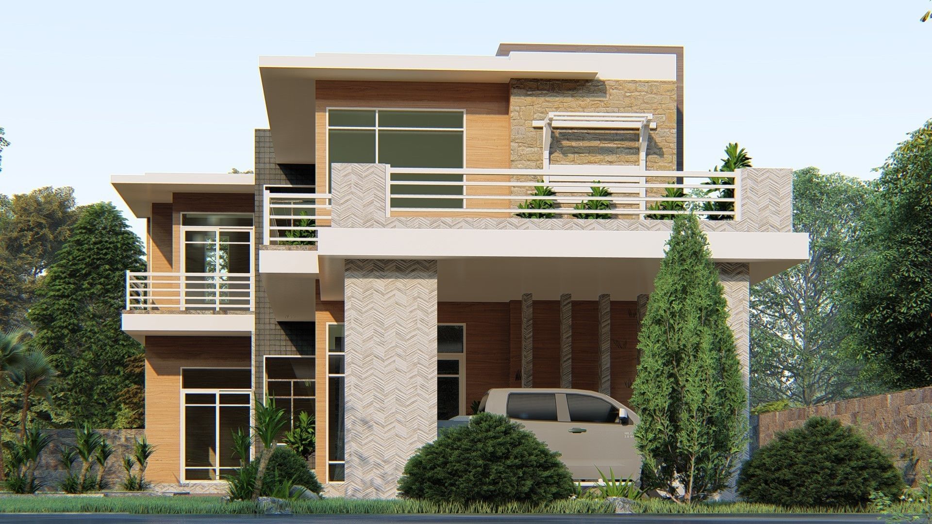 Villa C5 - Sketchup dwg lumion render picture 3D model_10