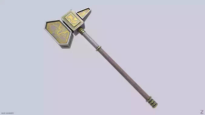 War Hammer Low-poly 3D model