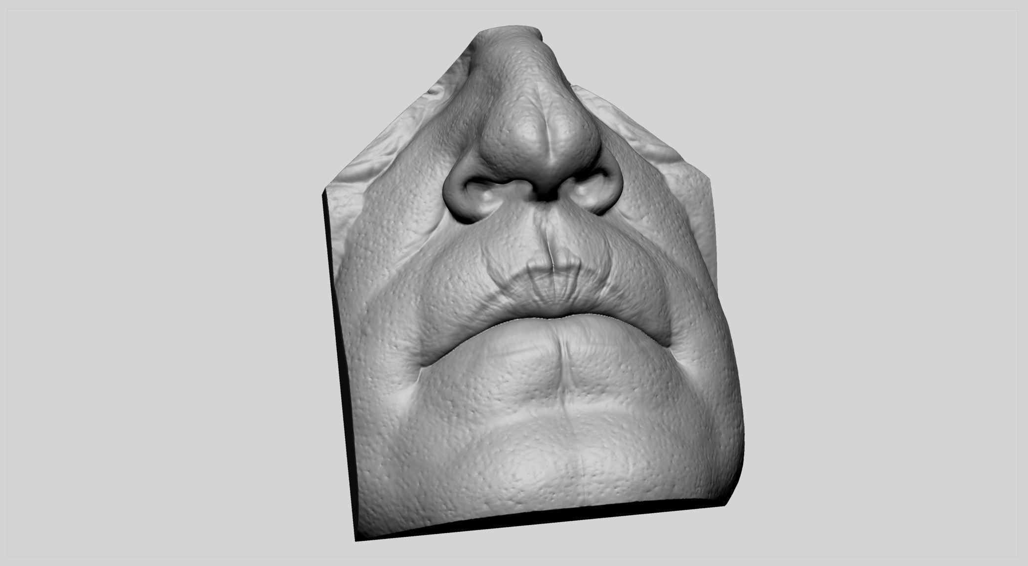 Male Nose Lip 3D print model_3