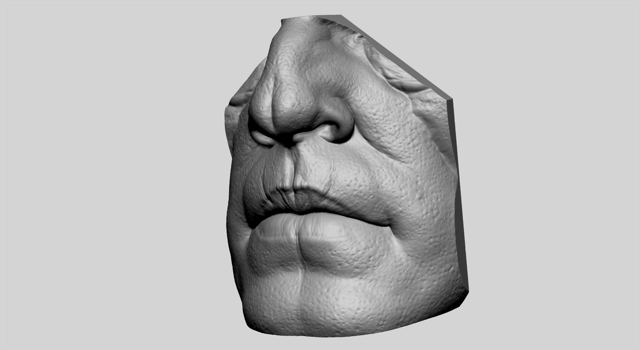Male Nose Lip 3D print model_2