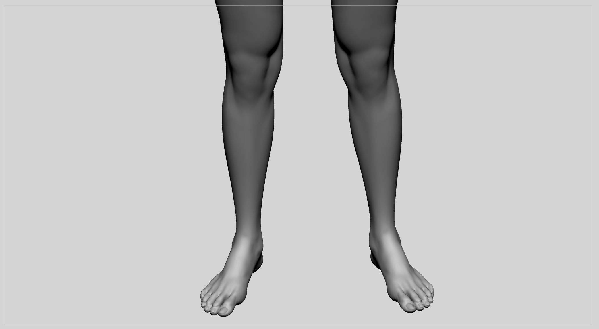 Female Leg 3D model_4