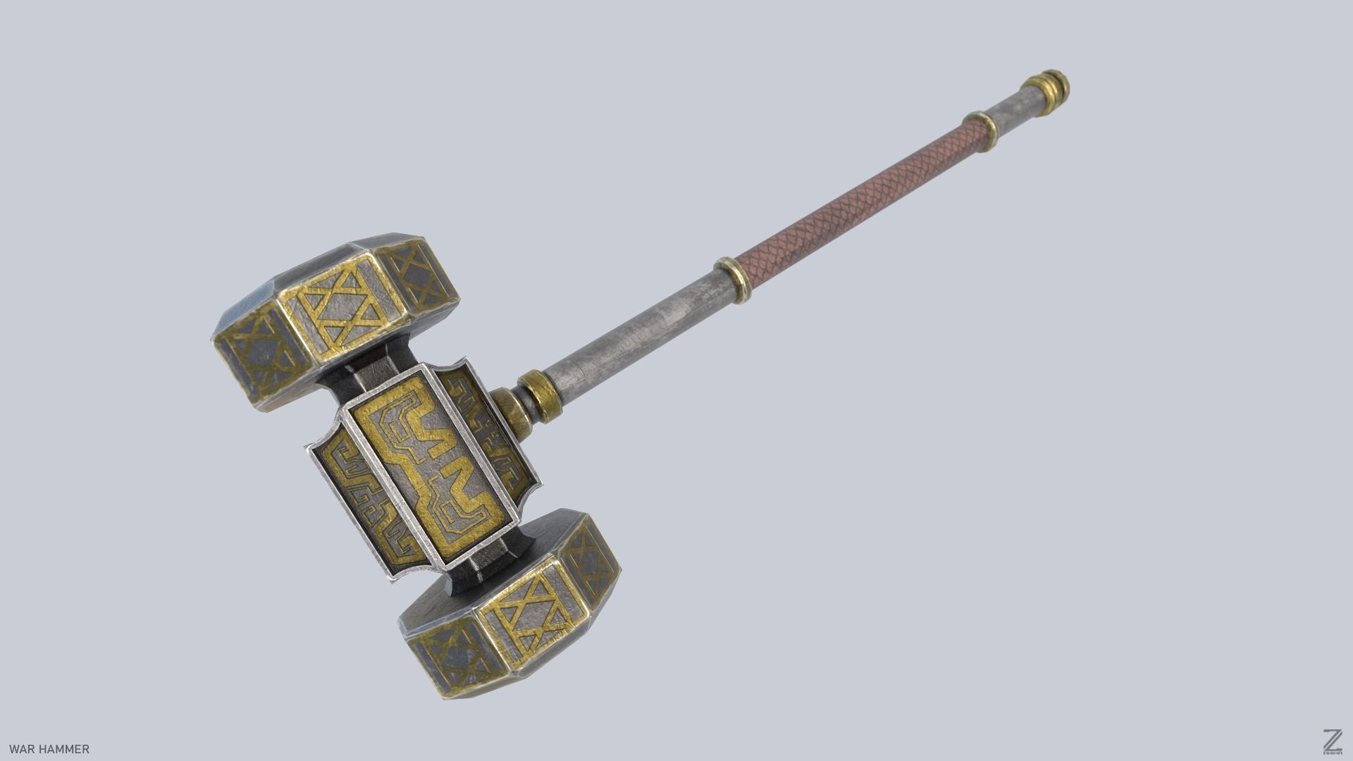 War Hammer Low-poly 3D model_5