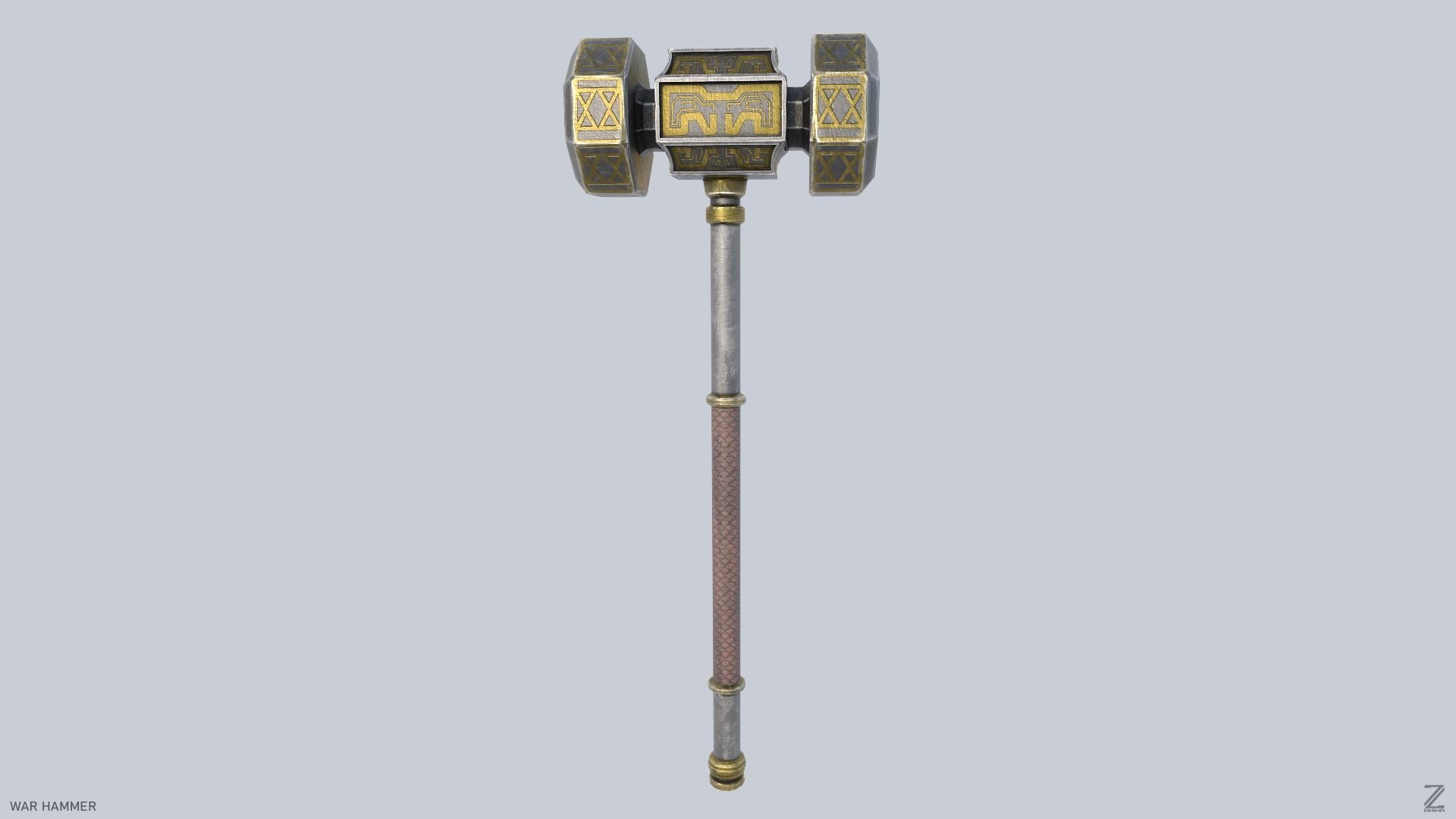 War Hammer Low-poly 3D model_1