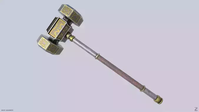 War Hammer Low-poly 3D model War Hammer Low-poly 3D model