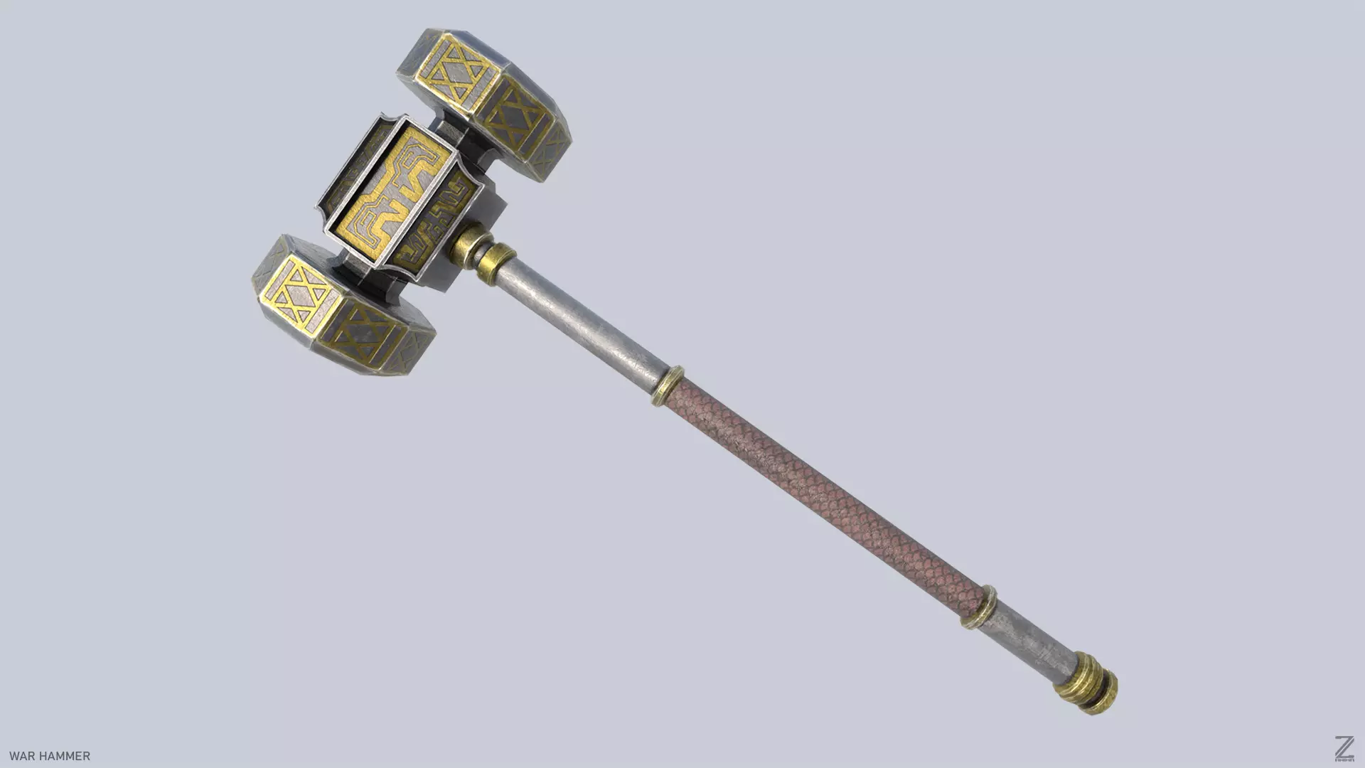 War Hammer Low-poly 3D model_0