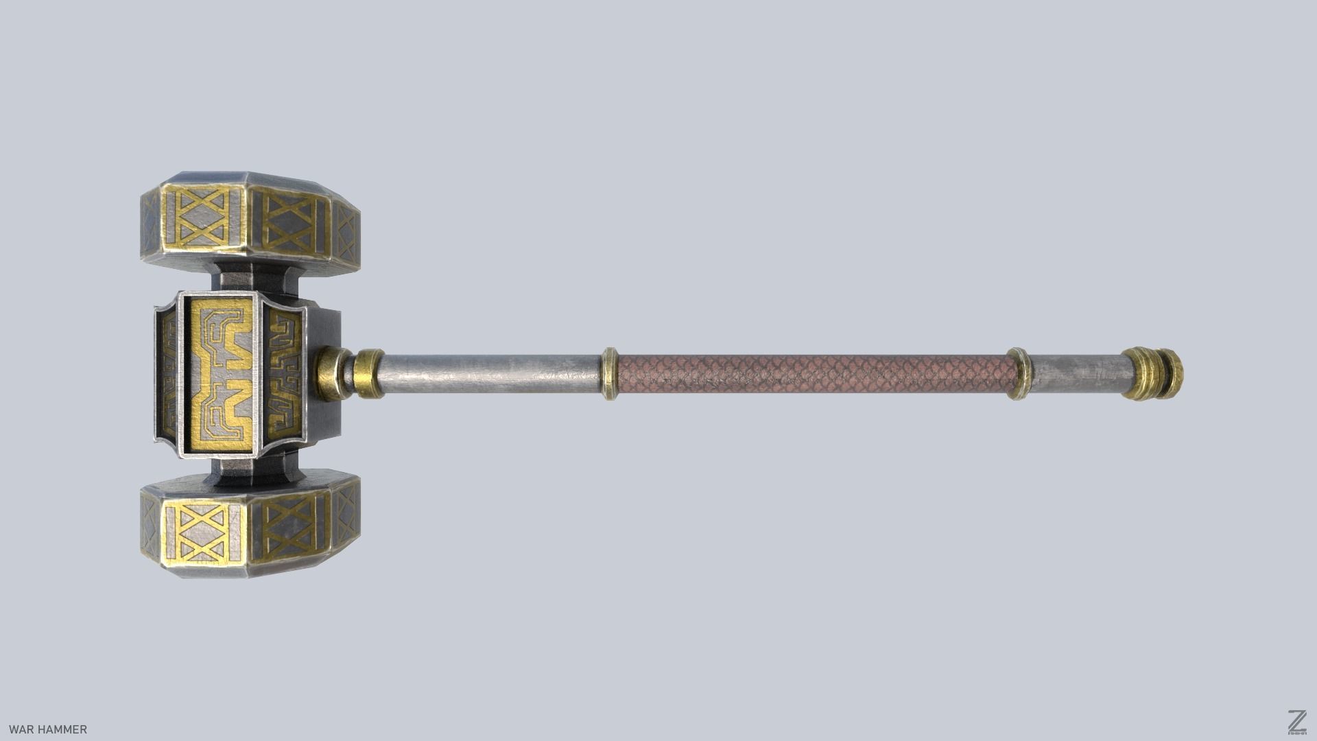 War Hammer Low-poly 3D model_4