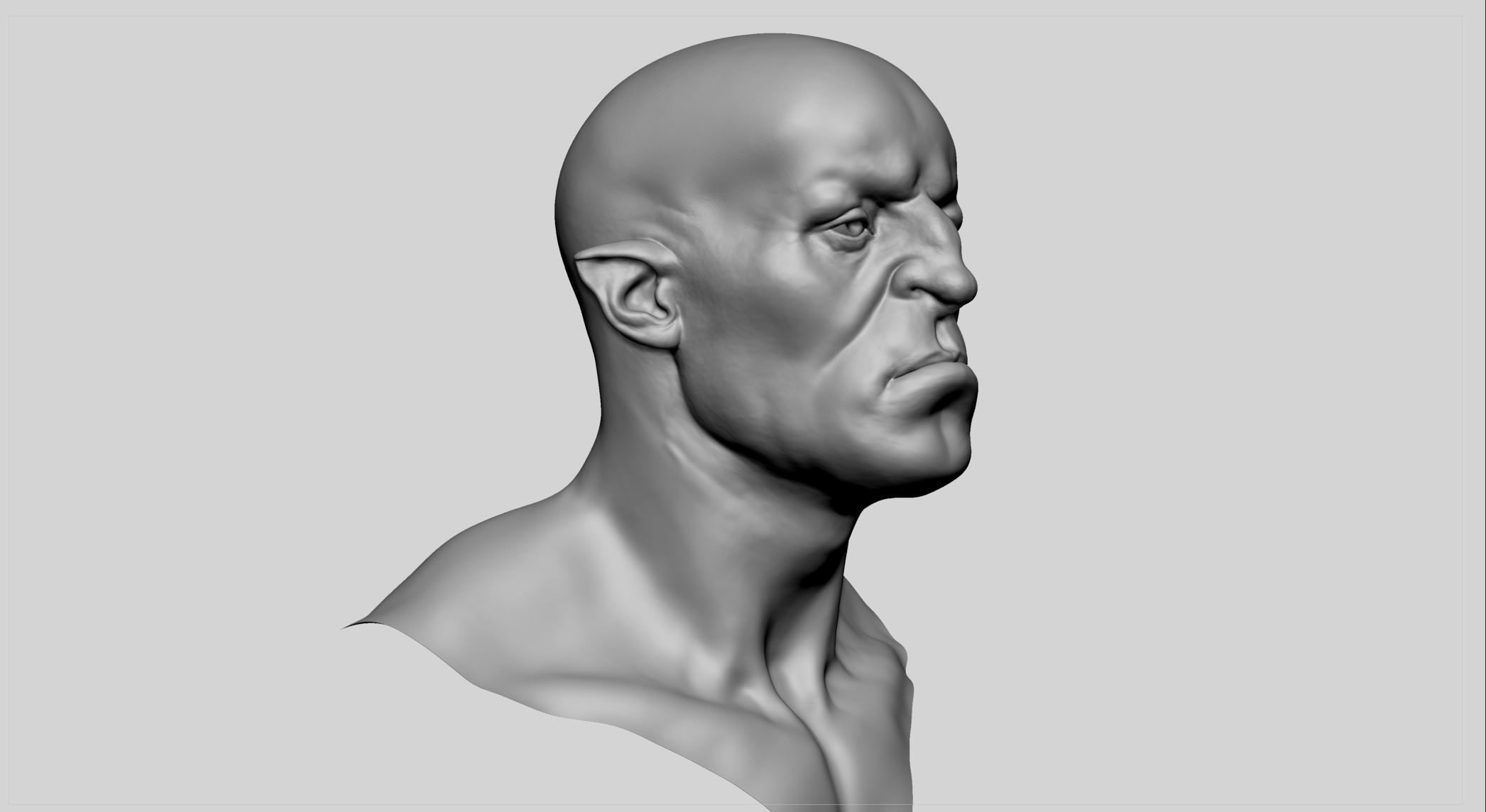 Creature Head v9 3D model_1