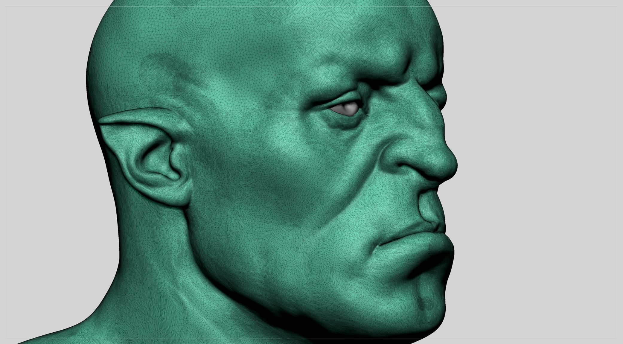 Creature Head v9 3D model_9