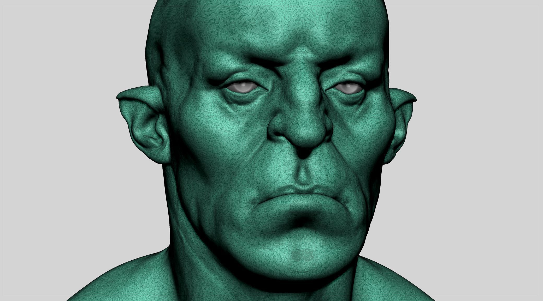 Creature Head v9 3D model_8