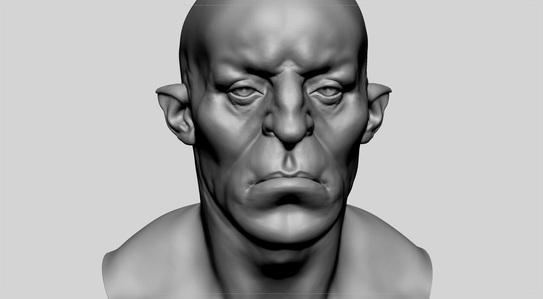 Creature Head v9 3D model_7
