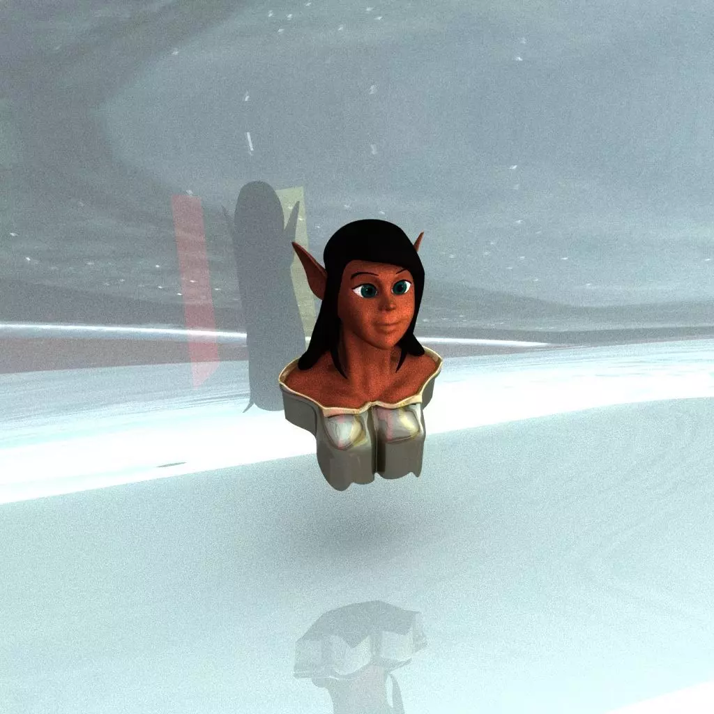 elf man Low-poly 3D model_0