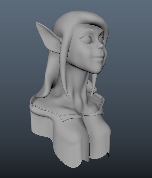 elf man Low-poly 3D model_3