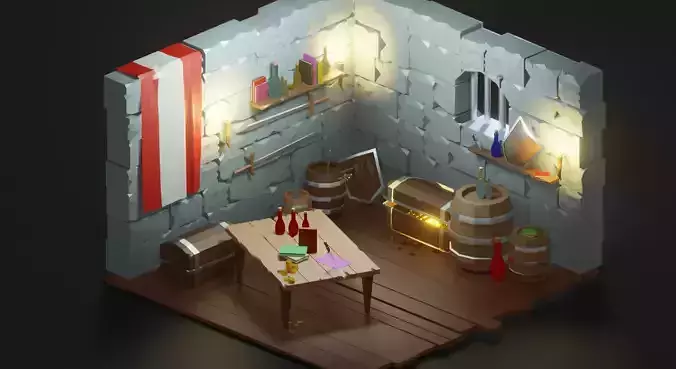 rogue home Low-poly 3D model